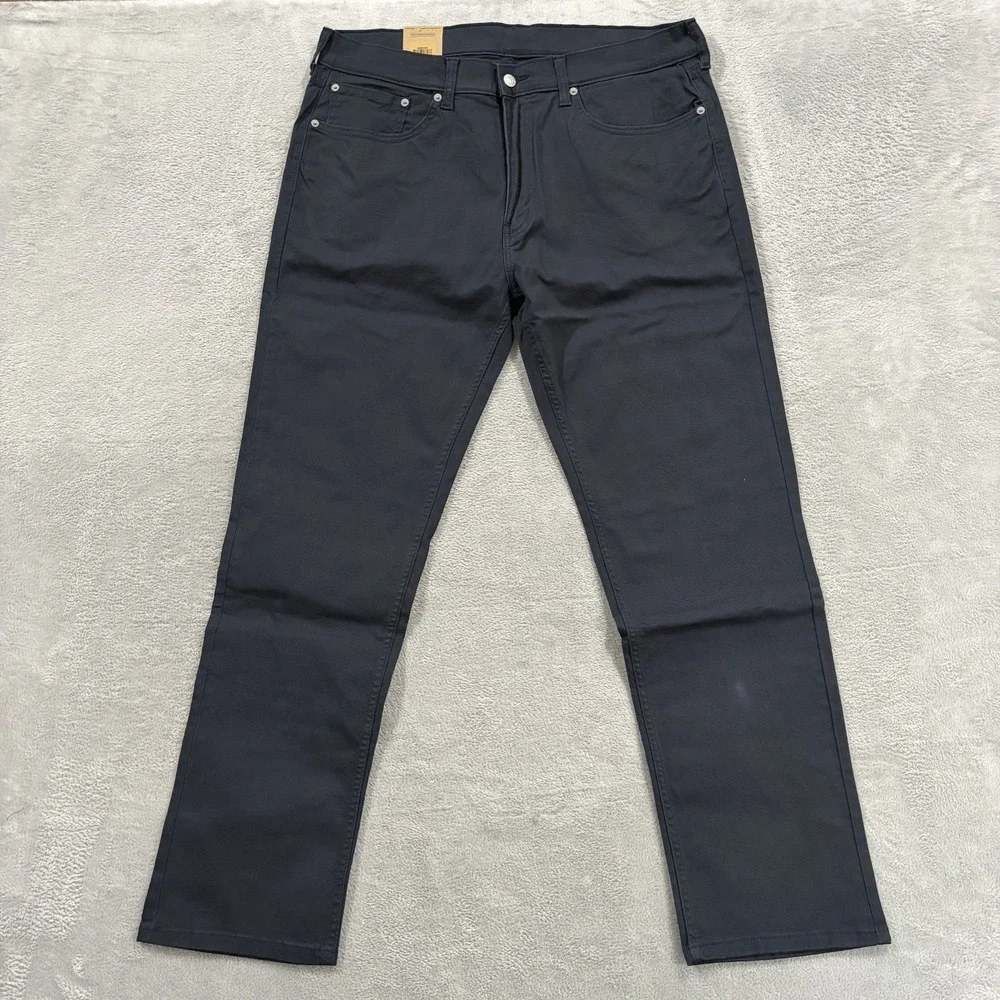 Levi's 505 Jeans Men's 36x32 Straight Mid Rise Premium Soft Twill Navy Blue